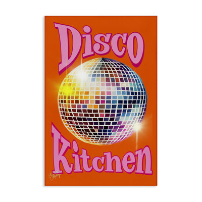 Art mural sur toile Groovy Disco Kitchen par Elizabeth Medley