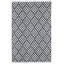 Crisscross Black Handwoven Indoor/Outdoor Rug-426979173