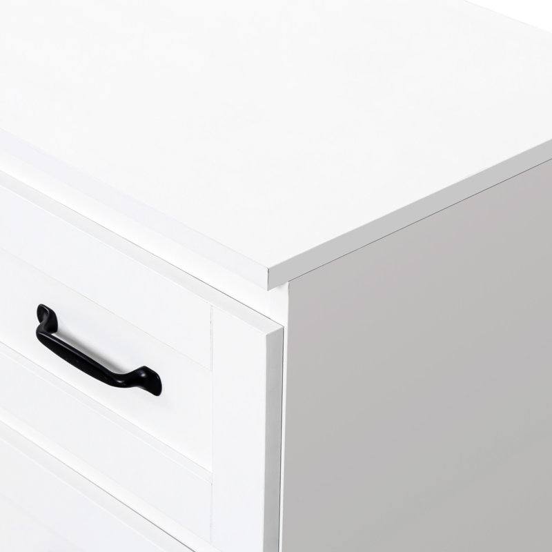 Armoire moderne avec 6 tiroirs, Blanc