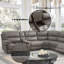 Canapé modulaire brun en cuir synthétique Motion