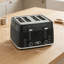HOMCOM 4 Slice Electric Toaster with 7 Browning Levels, 1860W, Black