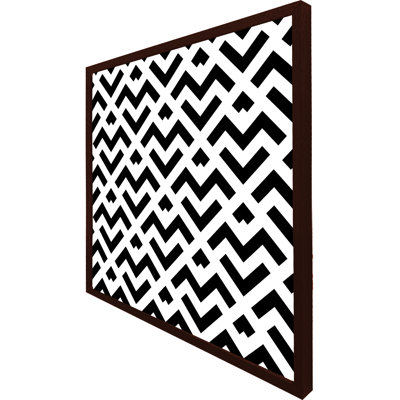 Fairstead Black & White Geometric - Single Picture Frame Print