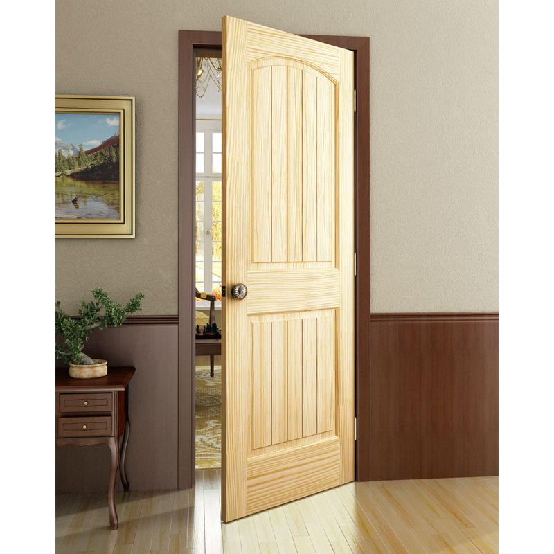 Porte standard lambrissée en bois manufacturé brut, 18 po x 80 po