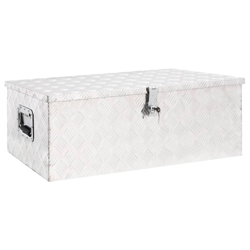 Rebrilliant Decorative Bin, Silver, 33.5cm H x 90cm W x 47cm D
