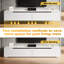 Floating TV Cabinet with RGB LED Light, Wall Mounted TV Stand, Soft Close Flip Doors Cable Hole-431637991-423065889
