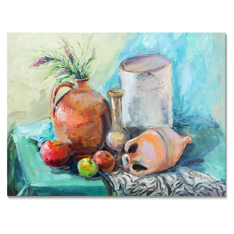 «Fruit Table Impressionism II - Farmhouse», art mural sur toile, H 34 po x l 44 po x P 1,5 po, Toile tendue