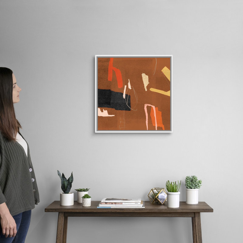 Reproduction d’art sur toile « ultra I cannelle version » par PI studio, H 22 po x l 22 po x P 1,75 po