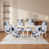Polyester blanc / gris