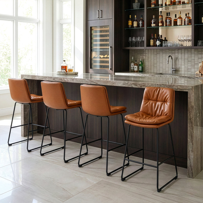Tabouret Radee, Tabouret de bar (siège d'une hauteur de 28 po), Brun