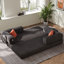 Canapé-lit convertible noir 78,7 po avec 2 coussins, canapé-lit pliant en velours côtelé, aucun assemblage requis, canapé sans os, canapé de plancher-1148985098-1148985110-1148985099