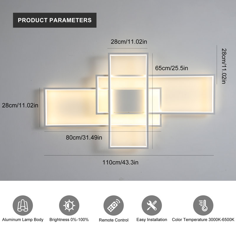 Arlyn LED Flush Mounted Sconce, White