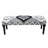Gutirrez Scandi Gray/Black Geometric Upholstered Bench