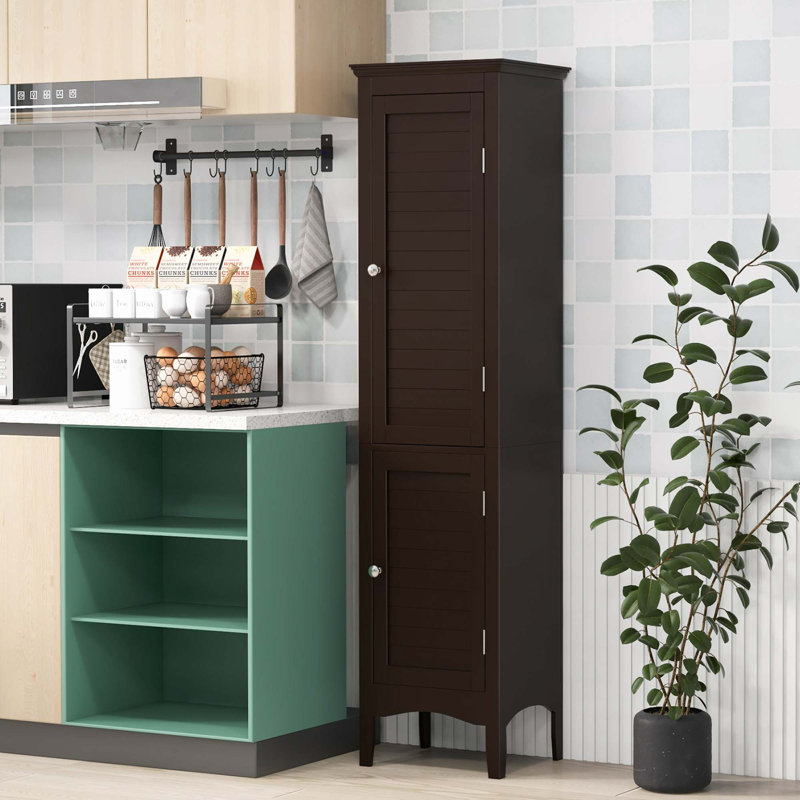 Armoire de salle de bain autoportante Ains, Café
