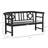 Wooden Patio Bench With Diamond Pattern Backrest