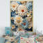Décoration murale fleurs bleues Zinnias II - Zinnias-97203495-97203496