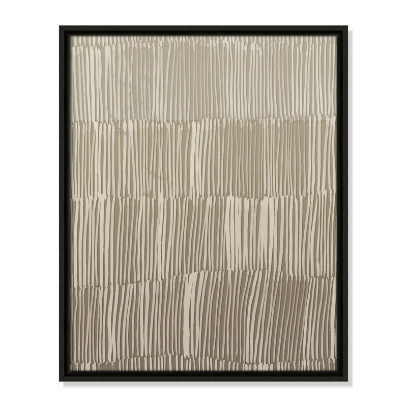 Linear Calm II Print par , H 21,5 po x l 17,5 po, Flottant espresso