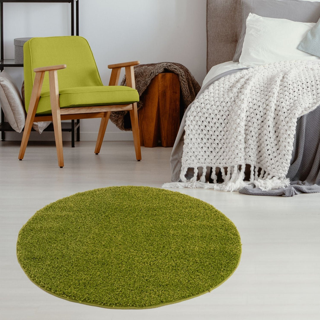 Myshaggy Collection Rugs Solid Design in Green