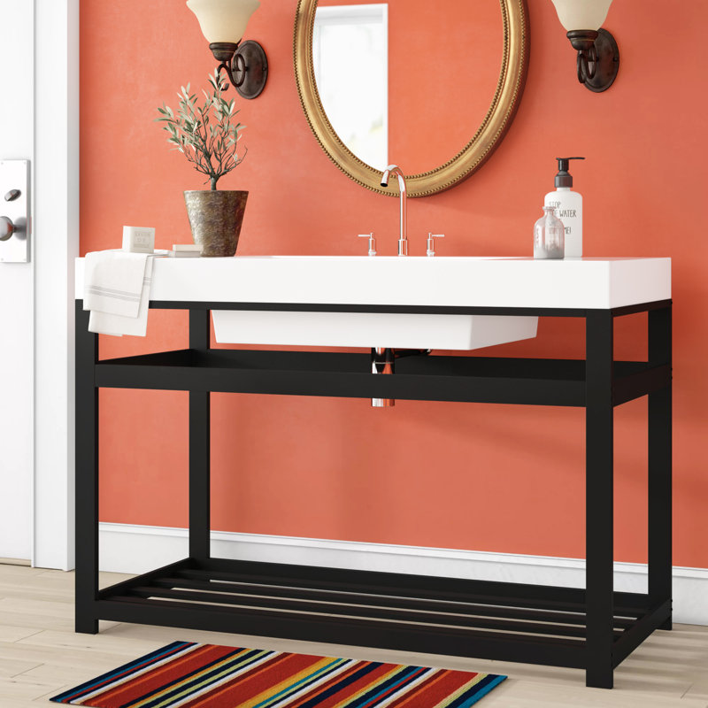 Base de lavabo console Kingston Brass, Noir mat