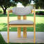 Ensemble de 2 chaises de patio de style moderne en bois d'acacia