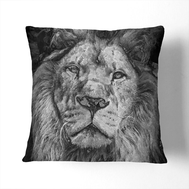 Square Throw Cushion, 40cm H x 40cm W x 15cm D, Black