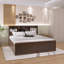 Lit plateforme très grand en bois avec tête de lit multi-rangement, USB et tiroirs-2079010325