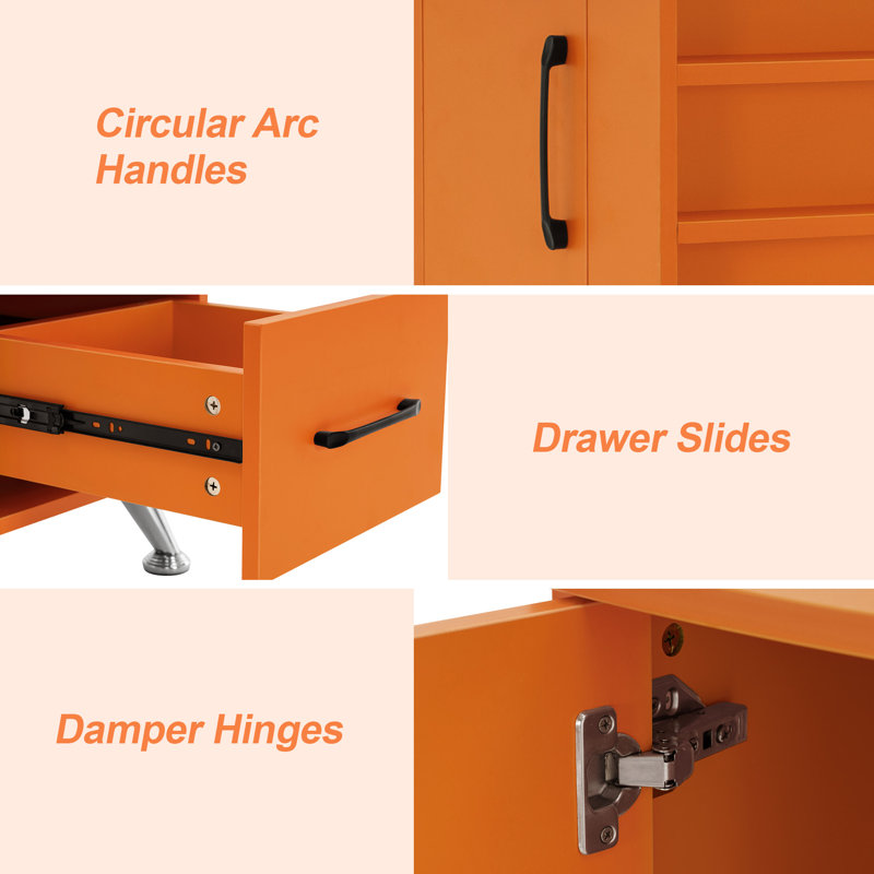 Classic Manicure Table with Glass Top, Nail Desk with Drawers, Vanity Makeup Desk