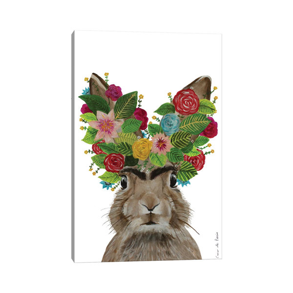 August Grove Frida Kahlo Rabbit White by Coco De Paris - Painting on ...