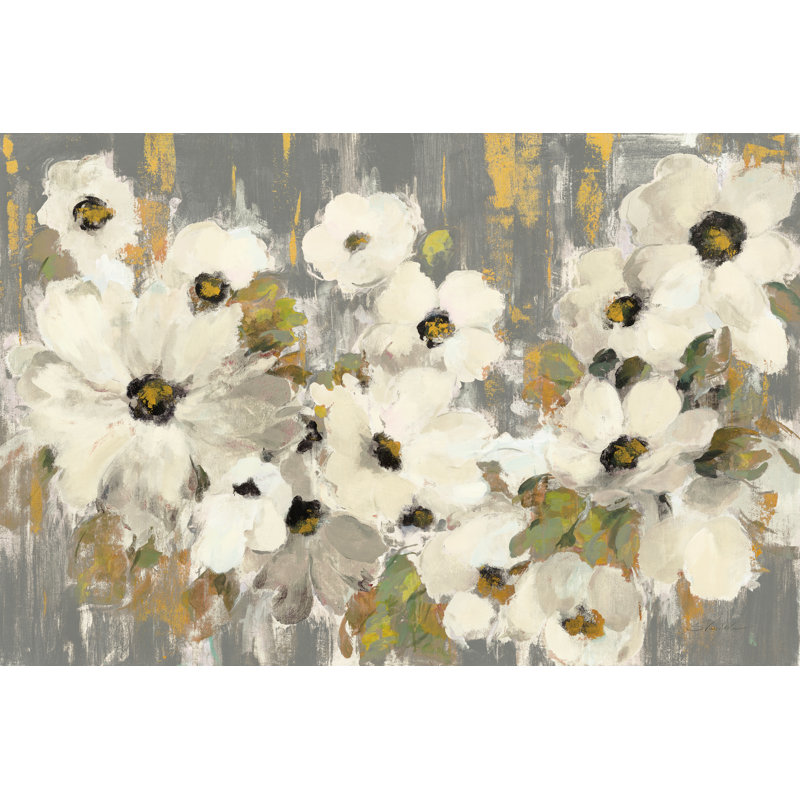 Blanc et vert Bloom, H 18 po x l 12 po x P 1,25 po