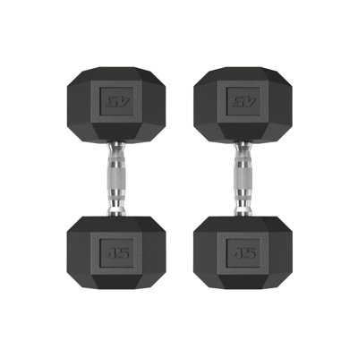 PVC Coated Hex Dumbbell Set – Non-Slip Home Gym Weights for Strength Training