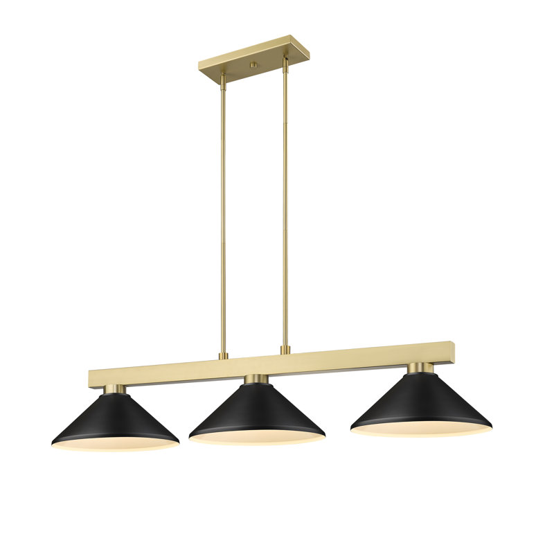 Cobalt 3 - Light Steel Dimmable Linear Chandelier, Matte Black