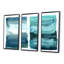 «Ocean Blue Aquatic Abstract Impression II», ensemble d'art mural moderne sur toile encadrée-581246342-581246339