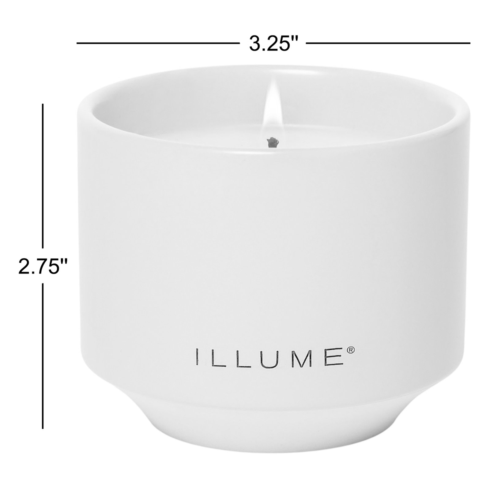 Beautifully Done Paloma Petal Candle, Matte Ceramic