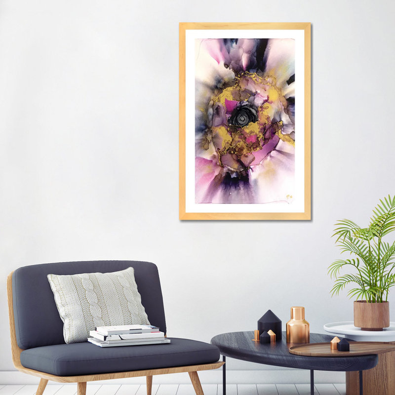 Reproduction d’art, "Spring pop III" par Julian Spencer, Blanc, H 32 po x l 24 po x P 1 po, Papier encadré doré