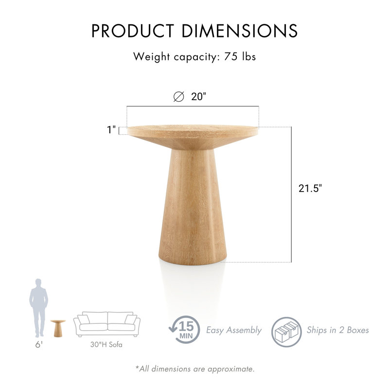 Astromeritis 2-Piece Wood End Table Set