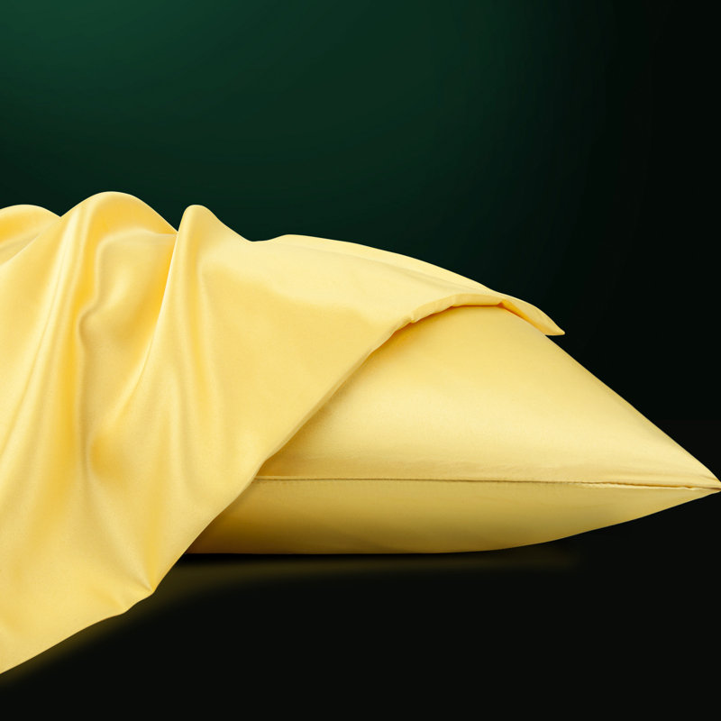  Housse de coussin en microfibre, Jaune, Très grand