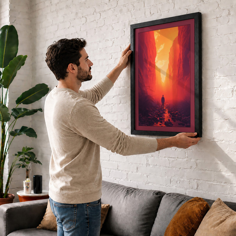 Light Beyond Modern - Framed Print, A1 - 84.1 x 59.4 cm, Black
