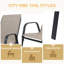 Ensemble de chaises de salle à manger d'extérieur 6 pièces, siège ergonomique large, capacité de 350 lb par chaise, structure en métal Teslin imperméable et résistante à la rouille-484251108