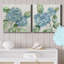 Hydrangea Beauty I - Ensemble de 2 reproductions sur toiles tendues-967671737