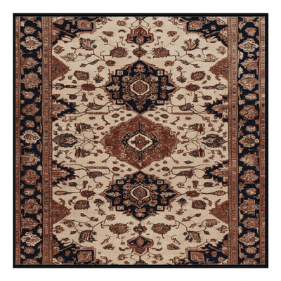 Machine Washable Persian Brown Area Rug