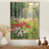 Toile avec cadre flottant or