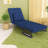 Space-saving Convertible Bed, Fabric Steel Blue Modern Design For Home And Office