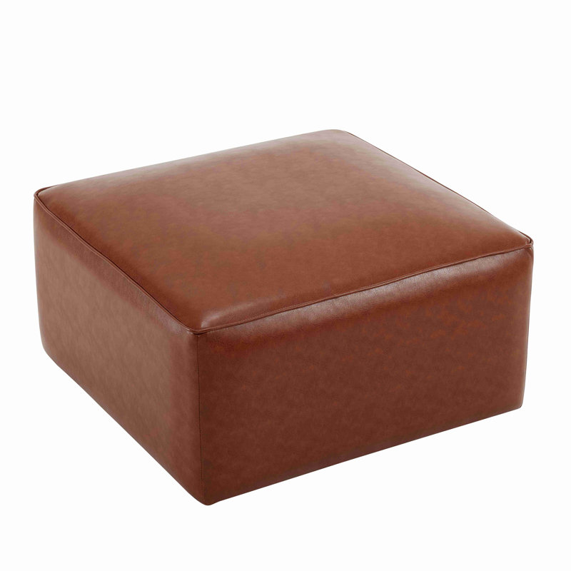 ISABELLA PU OTTOMAN, Light Brown