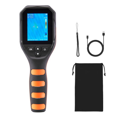 Thermal Camera, 320 x 240 TISR Super Resolution, Thermal Imaging Camera with 2MP Visual Camera, 256 x 192 IR Resolution, 25 HZ Refresh Rate, -4°F to 1022°F, 4 Image Modes & 6 Colour Palettes
