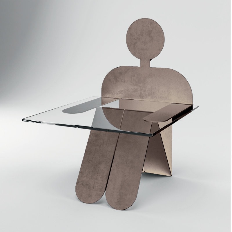 Foushee Figurine Coffee Table, Bronze