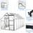 Black Polycarbonate Greenhouse - Heavy Duty, All Season Outdoor For Backyard Sliding Door, Adjustable Roof, Frame Walk-in With Robust Construction Galvanized Base-115808110