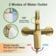 Ensemble de garniture de douche en laiton avec barre coulissante 10 po-122445081