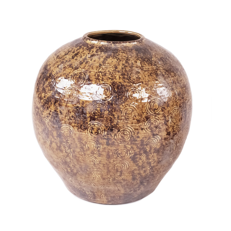 Handmade Ceramic Table Vase, 14" H x 14" W x 14" D