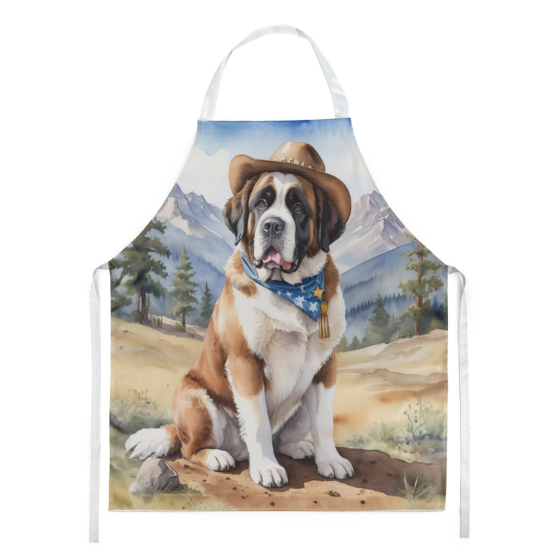 Tablier de bienvenue Saint-Bernard Cowboy