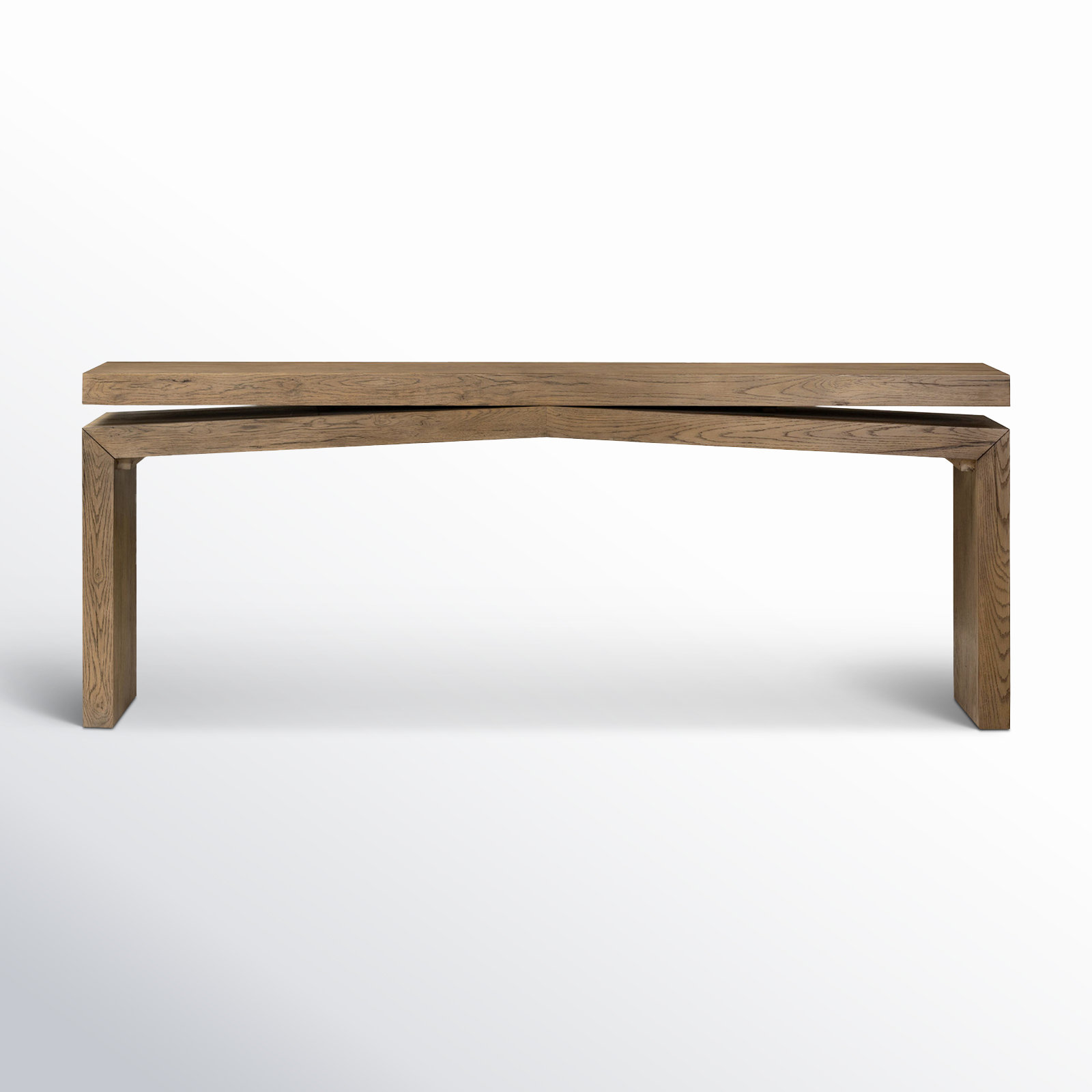 Henn Solid Wood Console Table, Rustic Gray, 30.75" H x 94" W x 15" D