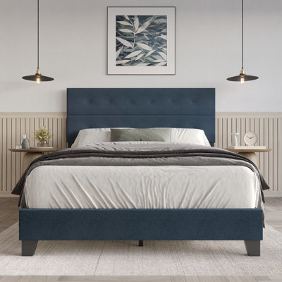 Sherlyne Upholstered Linen Unfinished Standard Bed